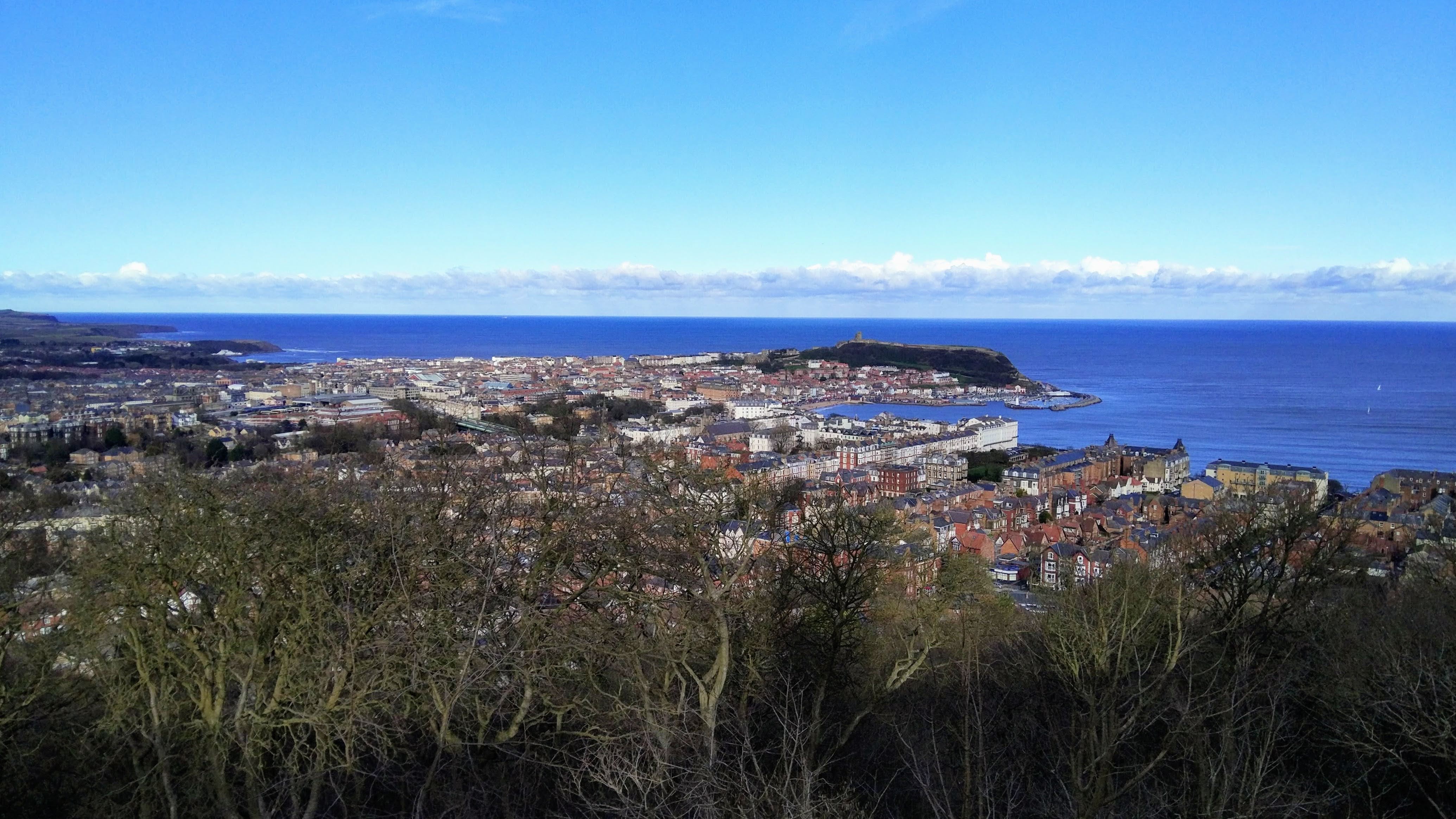 Scenic view of Scarborough relevant to Captains Cottage